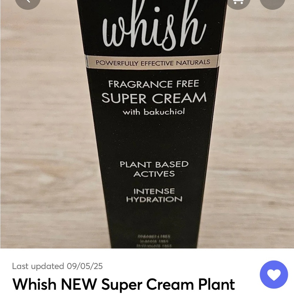 Whish “ Pink Champagne” Super Cream BNIB w/ Bakuchoil